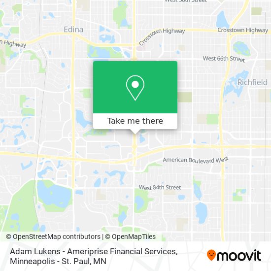 Mapa de Adam Lukens - Ameriprise Financial Services