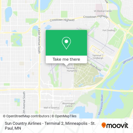 Mapa de Sun Country Airlines - Terminal 2