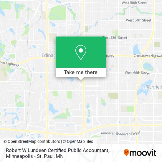 Robert W Lundeen Certified Public Accountant map