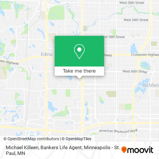 Mapa de Michael Killeen, Bankers Life Agent