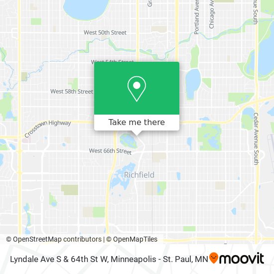 Lyndale Ave S & 64th St W map