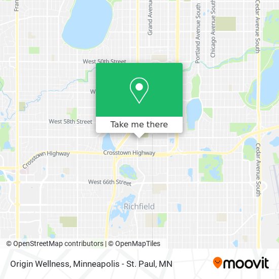 Origin Wellness map