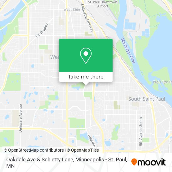Oakdale Ave & Schletty Lane map
