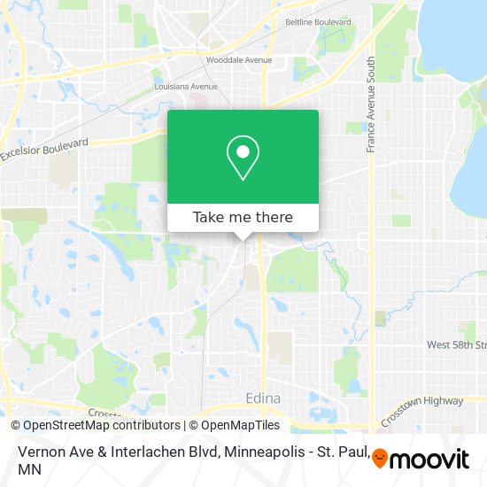 Mapa de Vernon Ave & Interlachen Blvd