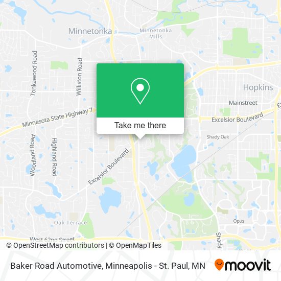 Baker Road Automotive map