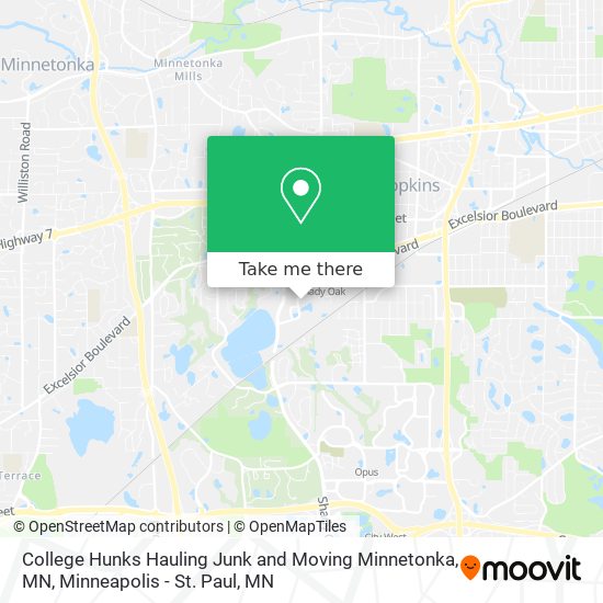 College Hunks Hauling Junk and Moving Minnetonka, MN map