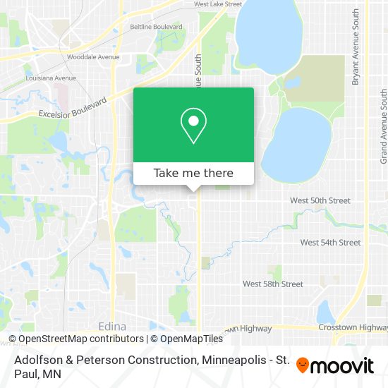 Adolfson & Peterson Construction map