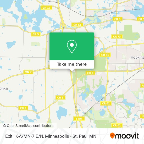 Mapa de Exit 16A/MN-7 E/N