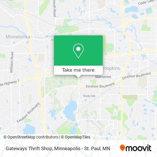 Gateways Thrift Shop map
