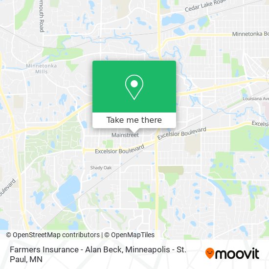 Farmers Insurance - Alan Beck map