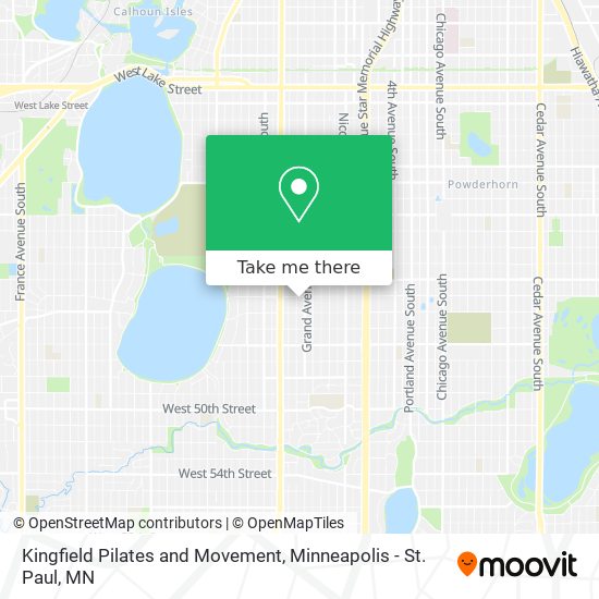 Kingfield Pilates and Movement map