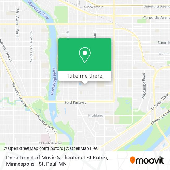 Department of Music & Theater at St Kate's map