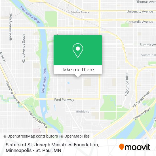 St Joseph Mn Map How To Get To Sisters Of St. Joseph Ministries Foundation In St. Paul By  Bus Or Light Rail?