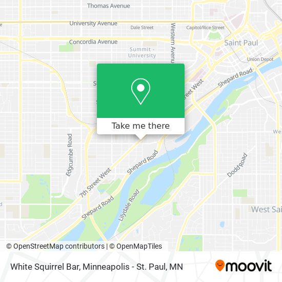 White Squirrel Bar map