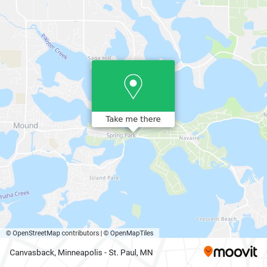 Mapa de Canvasback