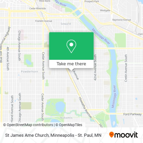 St James Ame Church map
