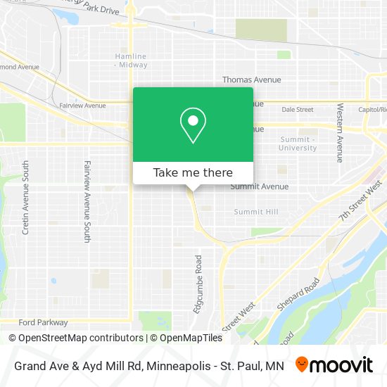 Grand Ave & Ayd Mill Rd map
