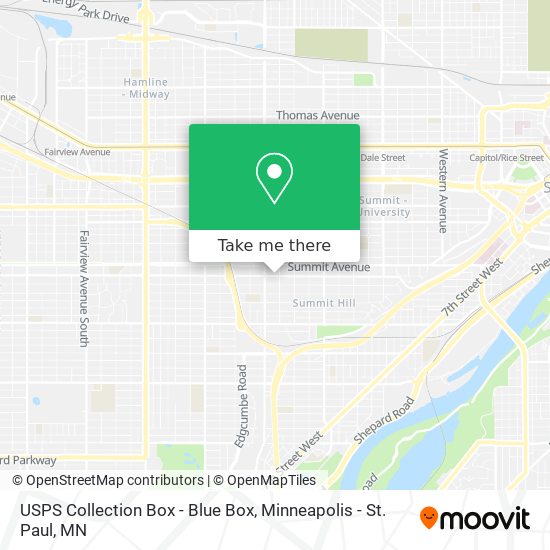 How To Get To Usps Collection Box Blue Box In St Paul By Bus Or Light Rail