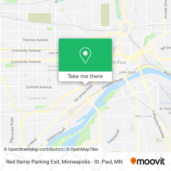 Red Ramp Parking Exit map