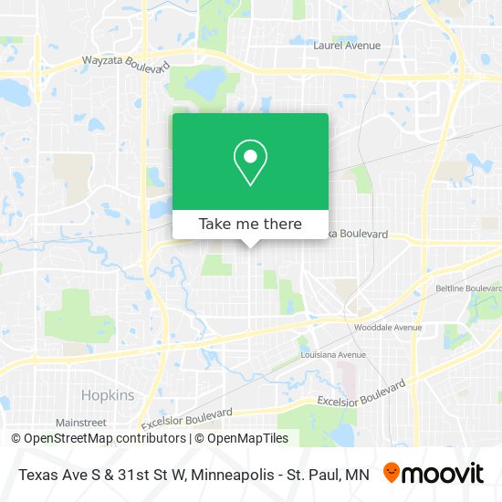 Texas Ave S & 31st St W map