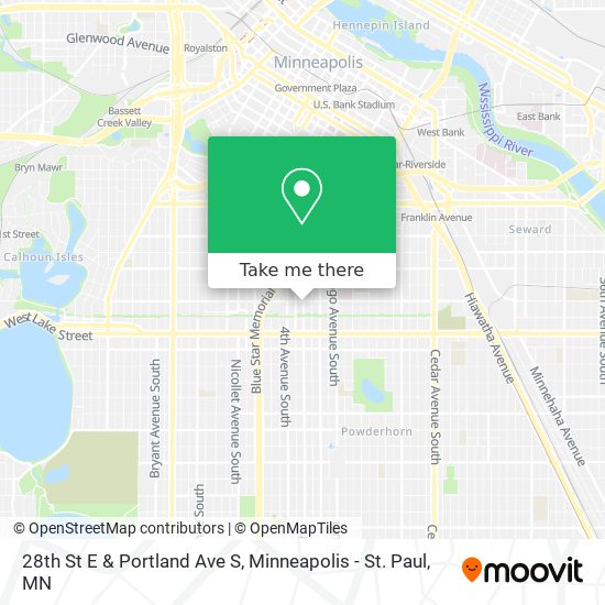 Mapa de 28th St E & Portland Ave S
