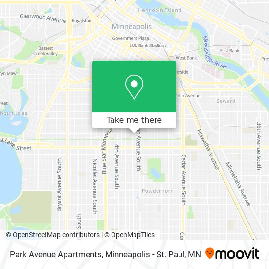Park Avenue Apartments map