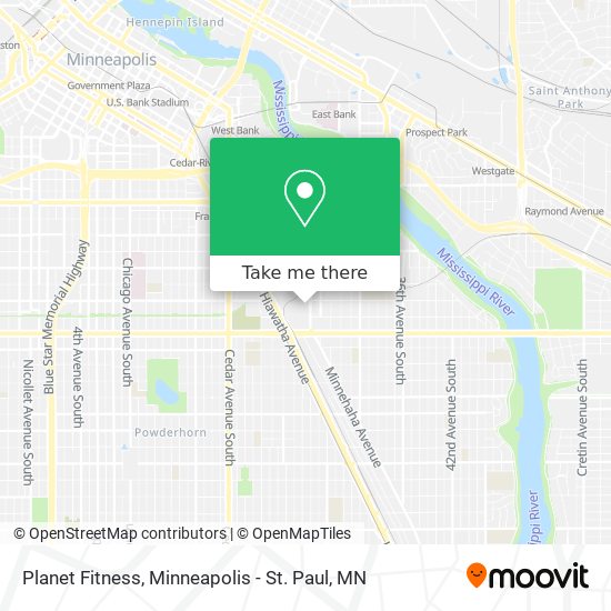 Planet Fitness map