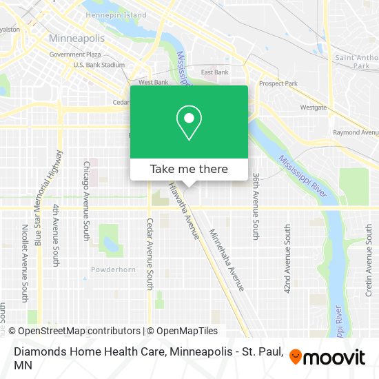 Diamonds Home Health Care map