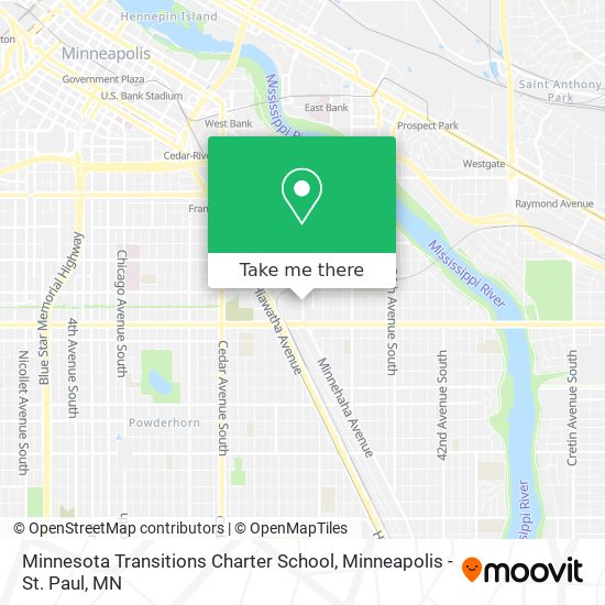 Minnesota Transitions Charter School map