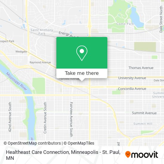 Mapa de Healtheast Care Connection