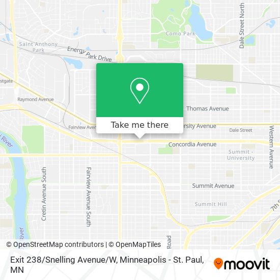 Exit 238/Snelling Avenue/W map