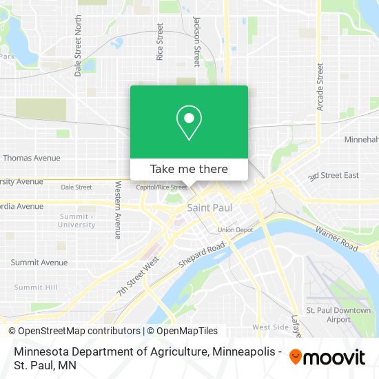Minnesota Department of Agriculture map