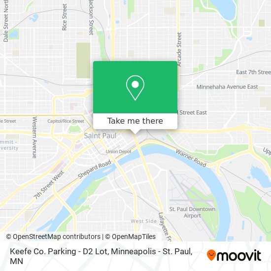 Keefe Co. Parking - D2 Lot map