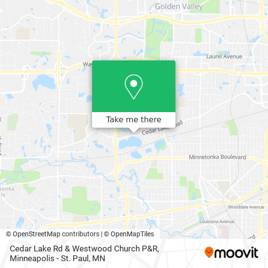 Cedar Lake Rd & Westwood Church P&R map