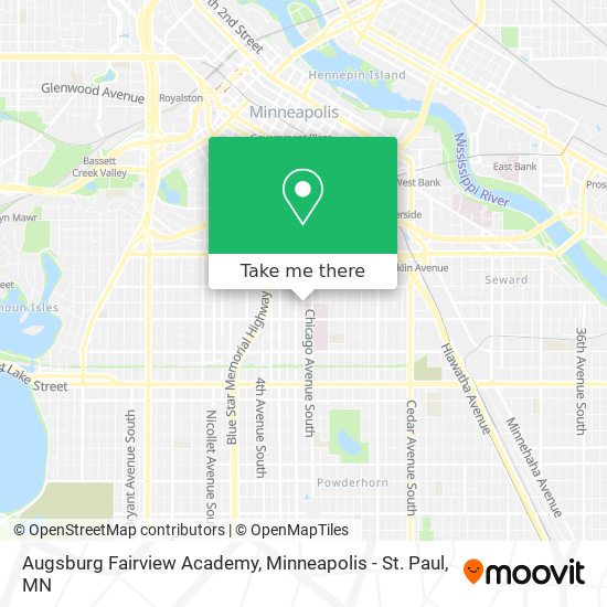 Mapa de Augsburg Fairview Academy