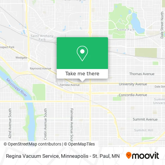 Regina Vacuum Service map