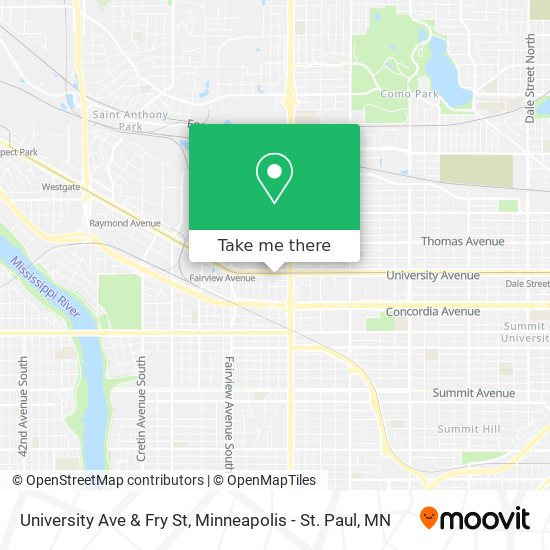 Mapa de University Ave & Fry St