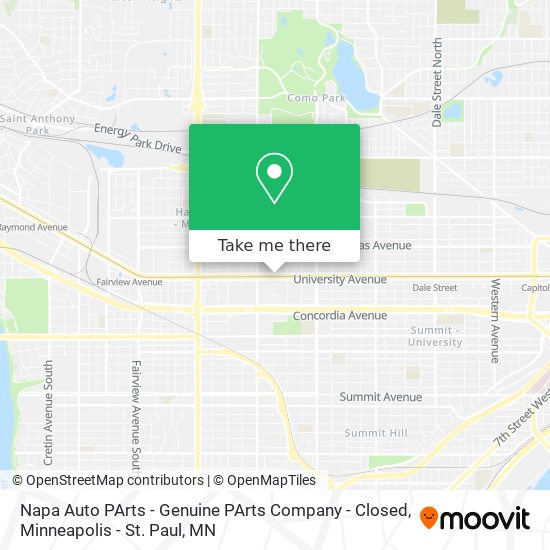Napa Auto PArts - Genuine PArts Company - Closed map