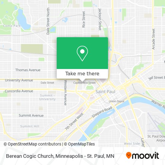 Berean Cogic Church map