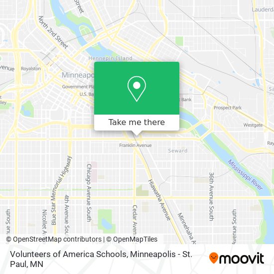 Volunteers of America Schools map