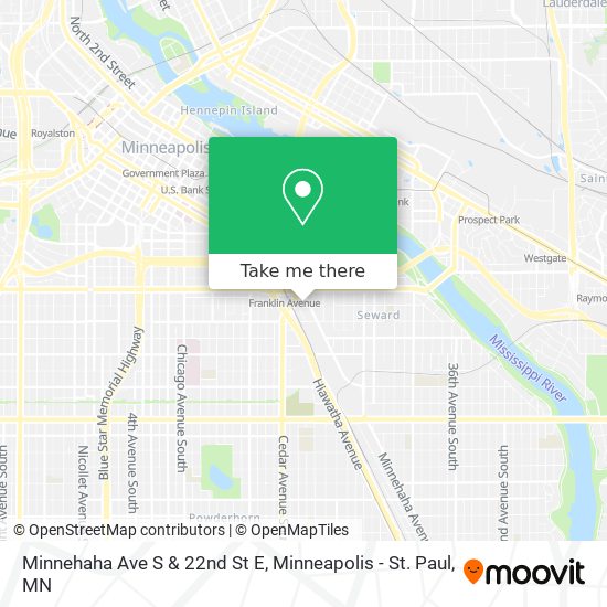Mapa de Minnehaha Ave S & 22nd St E