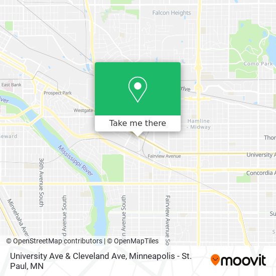 Mapa de University Ave & Cleveland Ave
