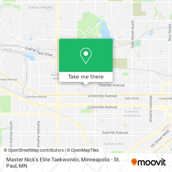 Mapa de Master Nick's Elite Taekwondo