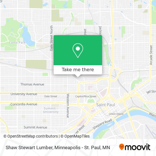Shaw Stewart Lumber map