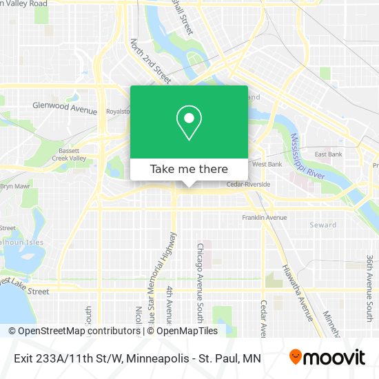 Mapa de Exit 233A/11th St/W