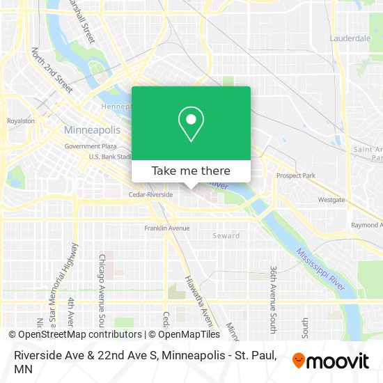 Riverside Ave & 22nd Ave S map
