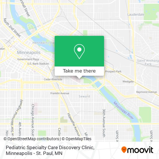 Pediatric Specialty Care Discovery Clinic map