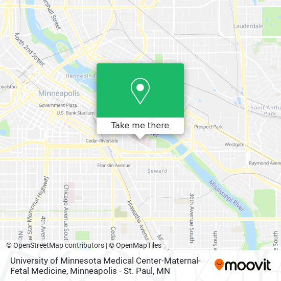 Mapa de University of Minnesota Medical Center-Maternal-Fetal Medicine