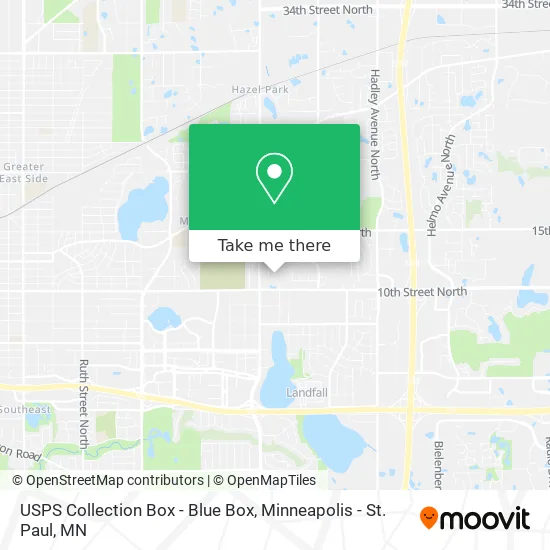 USPS Collection Box - Blue Box map