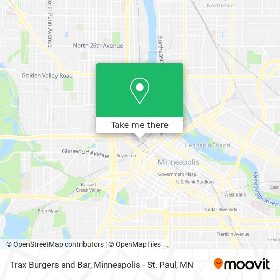 Mapa de Trax Burgers and Bar